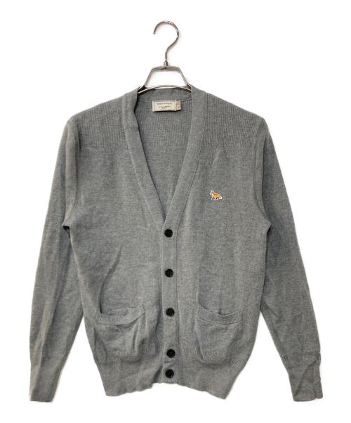 maison kitsune（アシッドメゾンキツネ）maison kitsune (アシッドメゾンキツネ) ニットカーディガン グレー サイズ:Mの古着・服飾アイテム
