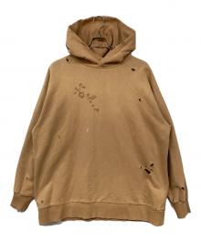 Acne studios（アクネ ストゥディオス）の古着「ダメージプルオーバーパーカー」｜ベージュ