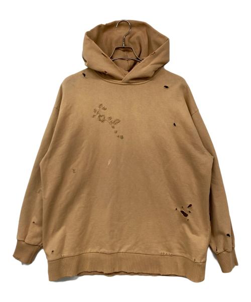 Acne studios（アクネ ストゥディオス）Acne studios (アクネ ストゥディオス) ダメージプルオーバーパーカー ベージュ サイズ:Ｍの古着・服飾アイテム