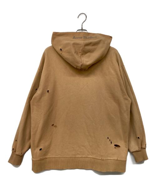 Acne studios（アクネ ストゥディオス）Acne studios (アクネ ストゥディオス) ダメージプルオーバーパーカー ベージュ サイズ:Ｍの古着・服飾アイテム