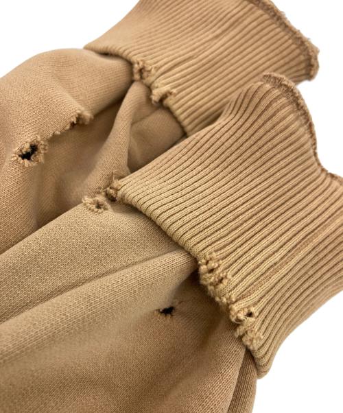 Acne studios（アクネ ストゥディオス）Acne studios (アクネ ストゥディオス) ダメージプルオーバーパーカー ベージュ サイズ:Ｍの古着・服飾アイテム