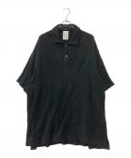 Stripes For Creativeストライプ フォー クリエイティブ）の古着「パイルビッグポロシャツ」｜ブラック
