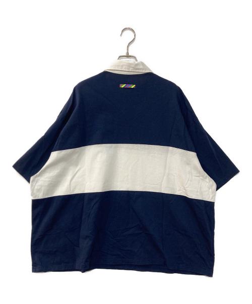 is-ness（イズネス）is-ness (イズネス) 1LDK RUGBY SHIRT ラガーシャツ ネイビー サイズ:Fの古着・服飾アイテム