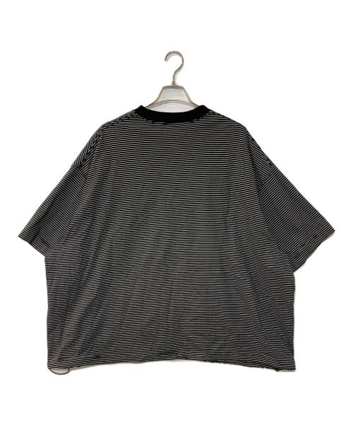 is-ness（イズネス）is-ness (イズネス) BALLOON BORDER T-SHIRT バルーンTシャツ ブラック サイズ:Lの古着・服飾アイテム