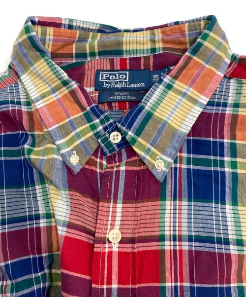 POLO RALPH LAUREN（ポロ・ラルフローレン）POLO RALPH LAUREN (ポロ・ラルフローレン) BEAMS (ビームス) マドラスS/Sシャツ マルチカラー サイズ:XXLの古着・服飾アイテム