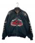 ORANGE COUNTRY CHOPPERS（オレンジ・カウンティ・チョッパーズ）の古着「ファイヤーパターンレーシングジャケット」｜ブラック