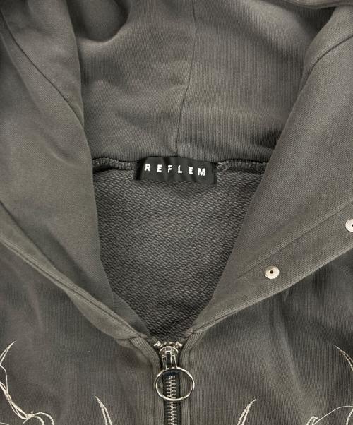 REFLEM（レフレム）REFLEM (レフレム) フリンジクラッシュジップフーディ グレー サイズ:FREEの古着・服飾アイテム