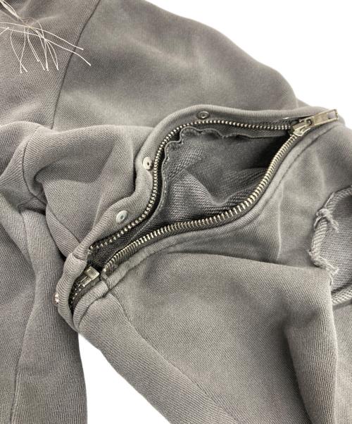REFLEM（レフレム）REFLEM (レフレム) フリンジクラッシュジップフーディ グレー サイズ:FREEの古着・服飾アイテム