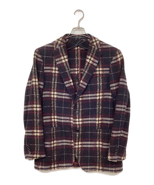 TAGLIATORE（タリアトーレ）TAGLIATORE (タリアトーレ) MONTECARLO タータン チェック 2B ジャケット ネイビー サイズ:50の古着・服飾アイテム