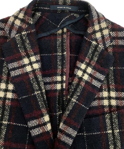 TAGLIATORE（タリアトーレ）TAGLIATORE (タリアトーレ) MONTECARLO タータン チェック 2B ジャケット ネイビー サイズ:50の古着・服飾アイテム