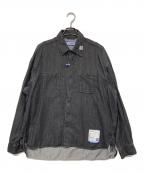 MIHARA YASUHIRO in・struミハラヤスヒロ）の古着「デニムワークシャツ」｜グレー