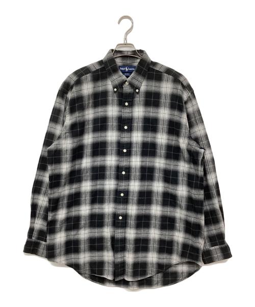 RALPH LAUREN（ラルフローレン）RALPH LAUREN (ラルフローレン) 90`Sチェックシャツ ブラック×ホワイト サイズ:Lの古着・服飾アイテム
