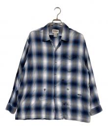 BOWWOW（バウワウ）の古着「RAYON CHECK SHIRTS REPAIRED」｜ブルー