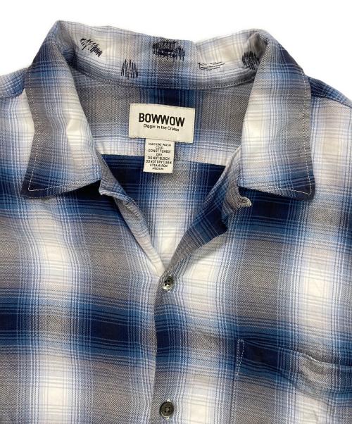 BOWWOW（バウワウ）BOWWOW (バウワウ) RAYON CHECK SHIRTS REPAIRED ブルー サイズ:Ｍの古着・服飾アイテム