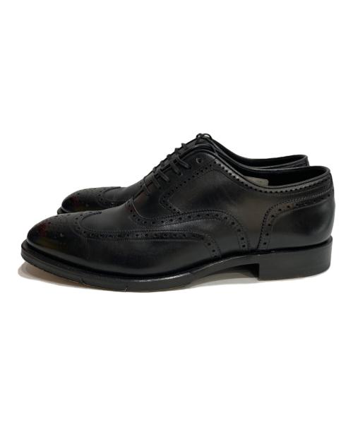 JOHNSTON&MURPHY（ジョンストン＆マーフィー）JOHNSTON&MURPHY (ジョンストン＆マーフィー) ウィングチップシューズ ブラック サイズ:8の古着・服飾アイテム