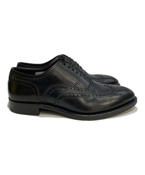 JOHNSTON&MURPHY（ジョンストン＆マーフィー）JOHNSTON&MURPHY (ジョンストン＆マーフィー) ウィングチップシューズ ブラック サイズ:8の古着・服飾アイテム