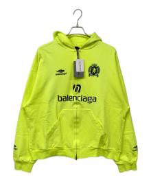 BALENCIAGA（バレンシアガ）の古着「Soccer Paris Zip-Hoodie」｜イエロー