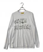 seven by sevenセブンバイセブン）の古着「プリント ロングスリーブカットソー」｜ホワイト