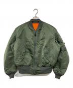 ALPHAアルファ）の古着「90S MA-1ジャケット」｜オリーブ