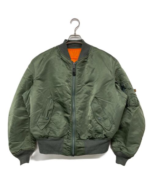 ALPHA（アルファ）ALPHA (アルファ) 90S MA-1ジャケット オリーブ サイズ:Lの古着・服飾アイテム