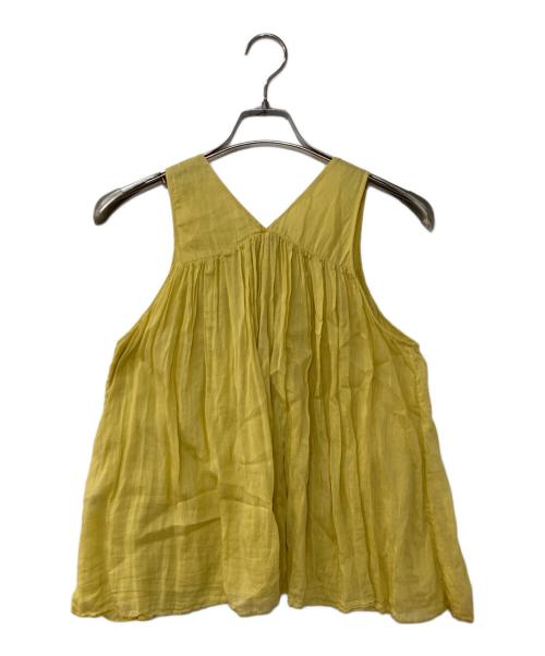 forte forte（フォルテ・フォルテ）forte forte (フォルテ・フォルテ) コットンシルクノースリーブブラウス イエロー サイズ:1の古着・服飾アイテム