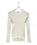 AURALEEオーラリー）の古着「GIZA HIGH GAUGE RIB KNIT PULLOVER リブカットソー」｜ホワイト