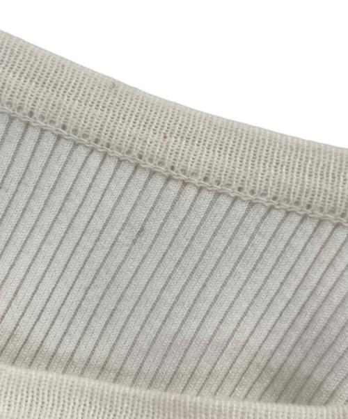 AURALEE（オーラリー）AURALEE (オーラリー) GIZA HIGH GAUGE RIB KNIT PULLOVER リブカットソー ホワイト サイズ:1の古着・服飾アイテム