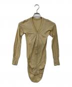 JUN MIKAMIジュン ミカミ）の古着「ヘンリーネックカットソー」｜イエロー