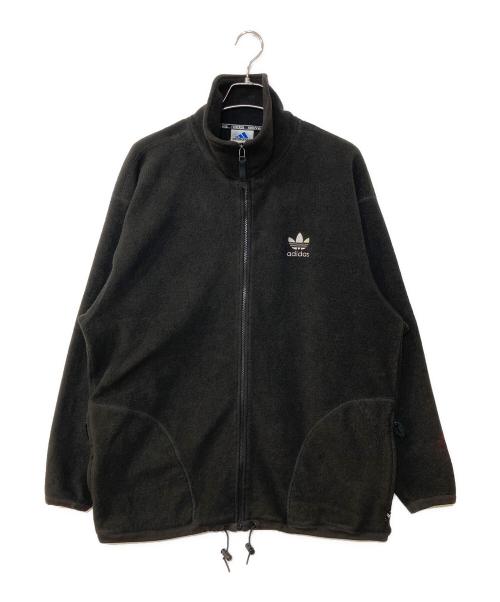 adidas（アディダス）adidas (アディダス) 90s トレフォイルロゴ フリースジャケット ブラック サイズ:US Lの古着・服飾アイテム