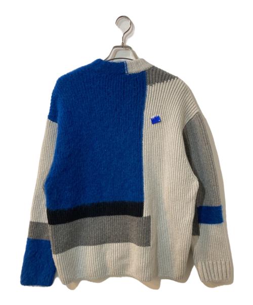 ZARA（ザラ）ZARA (ザラ) ADER error (アーダーエラー) Patchwork Oversize knit グレー サイズ:S\Mの古着・服飾アイテム