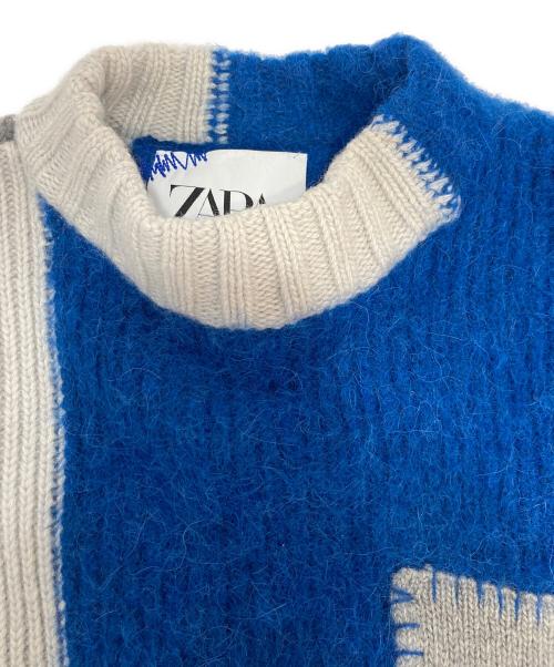 ZARA（ザラ）ZARA (ザラ) ADER error (アーダーエラー) Patchwork Oversize knit グレー サイズ:S\Mの古着・服飾アイテム