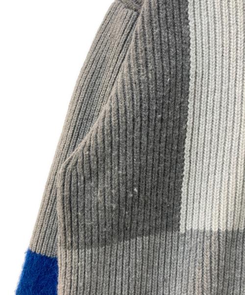 ZARA（ザラ）ZARA (ザラ) ADER error (アーダーエラー) Patchwork Oversize knit グレー サイズ:S\Mの古着・服飾アイテム