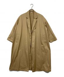 MUSE de Deuxieme Classe（ミューズ ドゥーズィエム クラス）の古着「FINX ギャバオーバーコート」｜ベージュ