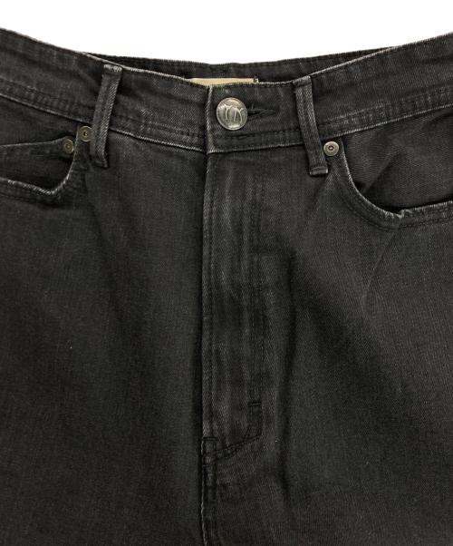 YANUK（ヤヌーク）YANUK (ヤヌーク) ルーズストレート JOAN ルーズフィットデニムパンツ ブラック サイズ:24の古着・服飾アイテム