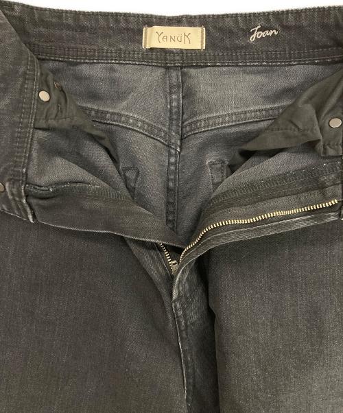 YANUK（ヤヌーク）YANUK (ヤヌーク) ルーズストレート JOAN ルーズフィットデニムパンツ ブラック サイズ:24の古着・服飾アイテム