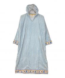 Ron Herman×SZ Blockprints（ロンハーマン×エスゼットブロックプリント）の古着「ストライプワンピース」｜ブルー