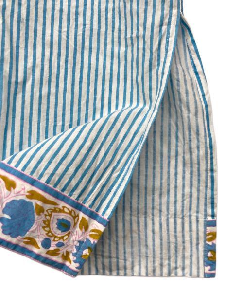 Ron Herman（ロンハーマン）Ron Herman (ロンハーマン) SZ Blockprints (エスゼットブロックプリント) ストライプワンピース ブルー サイズ:Sの古着・服飾アイテム