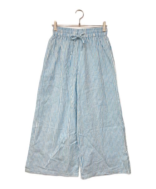 Ron Herman（ロンハーマン）Ron Herman (ロンハーマン) SZ Blockprints (エスゼットブロックプリント) ストライプパンツ DRAWSTRING PANTS ドロストワイドパンツ ブルー サイズ:Sの古着・服飾アイテム