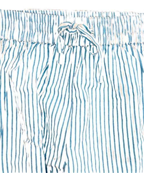 Ron Herman（ロンハーマン）Ron Herman (ロンハーマン) SZ Blockprints (エスゼットブロックプリント) ストライプパンツ DRAWSTRING PANTS ドロストワイドパンツ ブルー サイズ:Sの古着・服飾アイテム