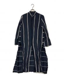 Bajra（バジュラ）の古着「ストライプシャツワンピース」｜ネイビー