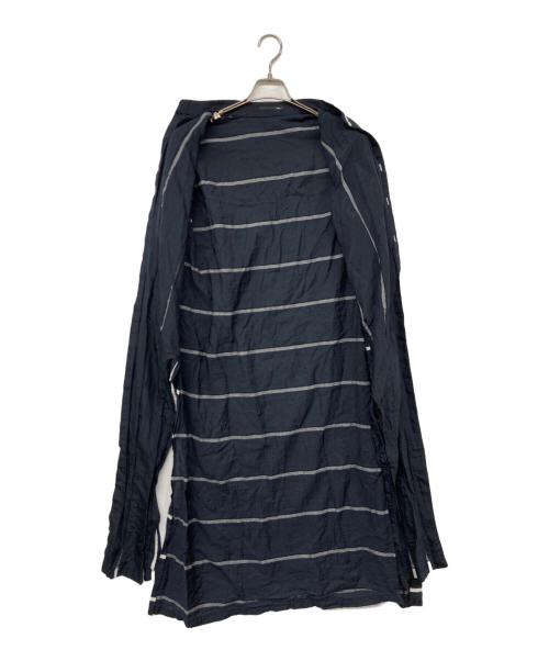 Bajra（バジュラ）Bajra (バジュラ) ストライプシャツワンピース ネイビーの古着・服飾アイテム