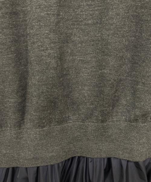 ENFOLD（エンフォルド）ENFOLD (エンフォルド) VEST-LAYERED DRESS グレー×ブルー サイズ:38の古着・服飾アイテム