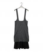 ENFOLDエンフォルド）の古着「LAYERED JUMPER-SKIRT」｜グレー