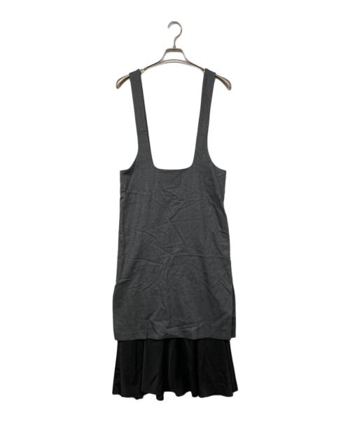 ENFOLD（エンフォルド）ENFOLD (エンフォルド) LAYERED JUMPER-SKIRT グレー サイズ:38の古着・服飾アイテム