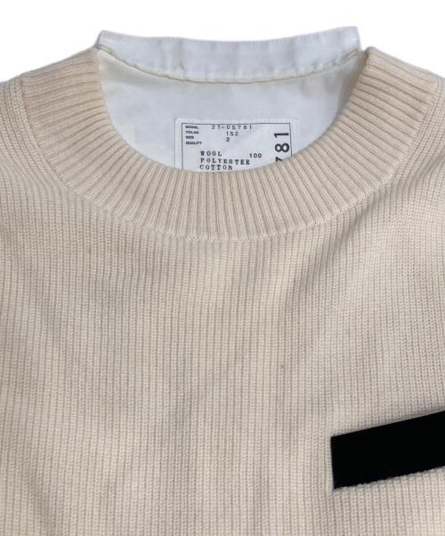sacai（サカイ）sacai (サカイ) ドッキングワンピース ホワイト×ブラック サイズ:2の古着・服飾アイテム