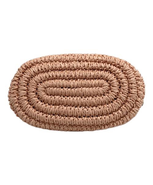 LAUREN RALPH LAUREN（ローレンラルフローレン）LAUREN RALPH LAUREN (ローレンラルフローレン) Faux-Straw Medium Nicki カゴショルダーバッグ ピンクの古着・服飾アイテム