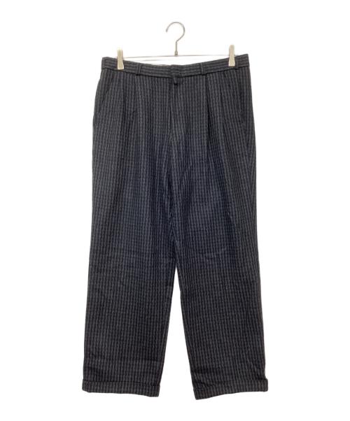 USED（ユーズド）USED (ユーズド) チェックスラックスパンツ ネイビー サイズ:50の古着・服飾アイテム