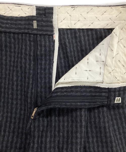 USED（ユーズド）USED (ユーズド) チェックスラックスパンツ ネイビー サイズ:50の古着・服飾アイテム