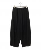 Curensologyカレンソロジー）の古着「ダブルクロスドロストパンツワイドイージーパンツ」｜ブラック