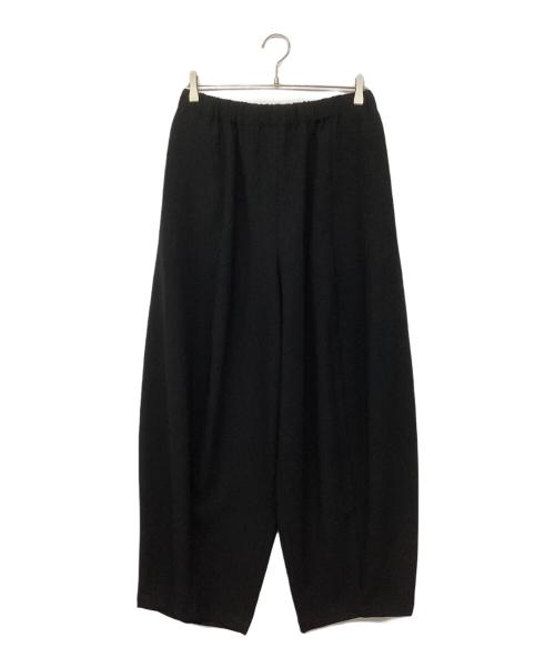 Curensology（カレンソロジー）Curensology (カレンソロジー) ダブルクロスドロストパンツワイドイージーパンツ ブラック サイズ:Fの古着・服飾アイテム